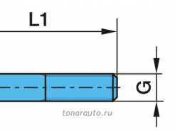 Болт крепления амортизатора подвески прицепа М24х275/45-8.8 BPW