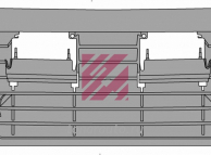 Решетка радиатора нижняя черный пластик DAF о.н.1312789 MARSHALL
