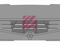 Панель передняя с решеткой радиатора белый пластик SMC Renault о.н.5010578248 MARSHALL