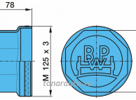 Крышка ступицы колеса прицепа M125x3/SW110 BPW