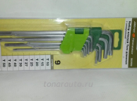 Набор ключей Torx r-образный  9пр T10-T50 Vorel 56478