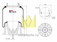 Пневморессора Freightliner (с пластиковым стаканом) о.н.1613810000, 6813200017