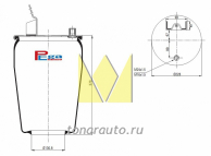 Пневморессора VOLVO (без стакана) о.н. (P10.7804.S)