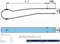 Пластина защитная полурессоры листовая L1=500/B=60/H=58-68 BPW