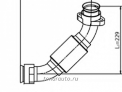 54232 Труба глушителя MB Actros от турбины левая LOW-COST