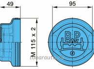 Крышка ступицы колеса прицепа М115х2/SW95 6.5t BPW