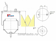 Пневморессора VOLVO (со стальным стаканом) о.н.1076418