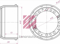 Барабан тормозной MAN о.н.81501100213 MARSHALL