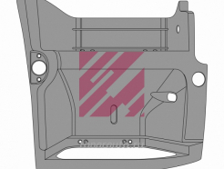Корпус подножки серый пластик SMC прав Renault о.н.5010225722 MARSHALL