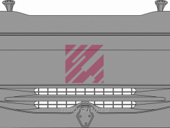 Панель передняя с решеткой радиатора белый пластик SMC Renault о.н.5010301971 MARSHALL