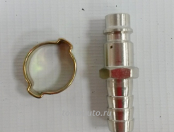 Разъёмное соединение рапид штуцер елочка 10мм с обжимным кольцом 10х15мм 180162