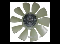 Крыльчатка вентилятора d-580 в сборе с муфтой на дв.CUMMINS, ПАЗ-4238, ЛиАЗ-677, ЛиАЗ-5256 (10 лоп)