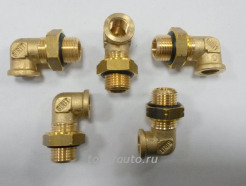 Соединитель M16/f12 угл без гайки